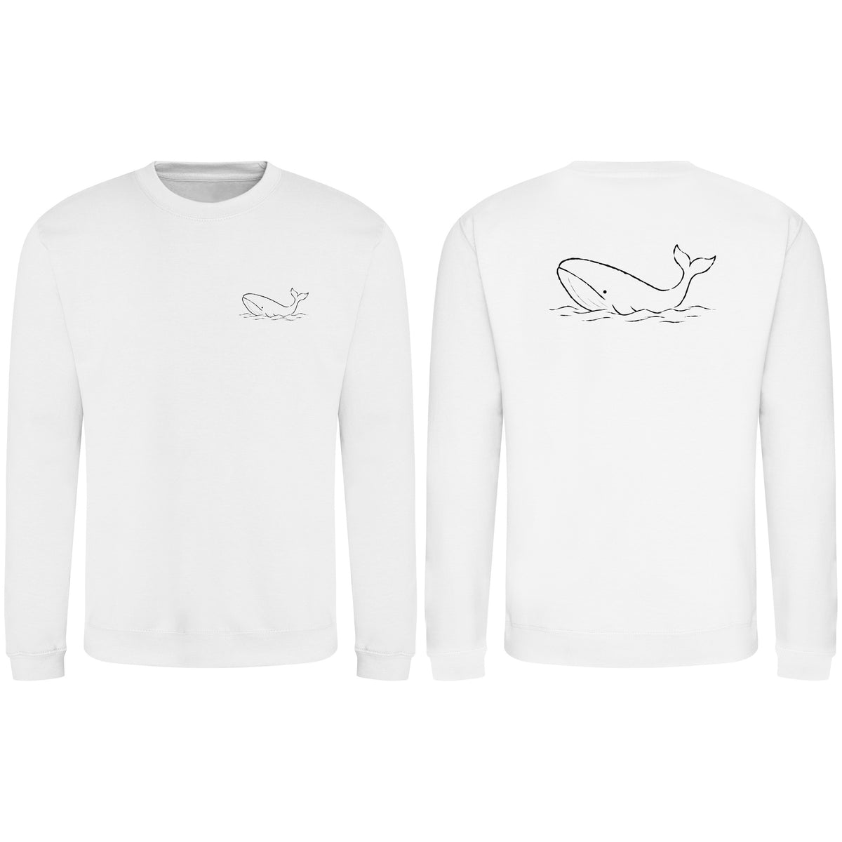 Drifting Whale Adult Sweatshirt - Wild Lines Arctic White colour variant image