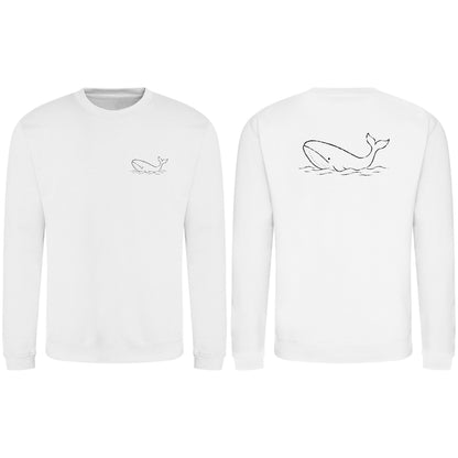 Drifting Whale Adult Sweatshirt - Wild Lines Arctic White colour variant image
