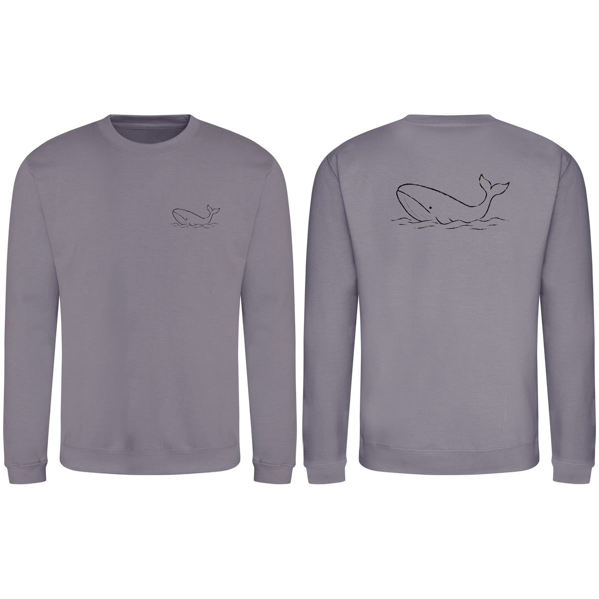 Drifting Whale Adult Sweatshirt - Wild Lines Dusty Lilac colour variant image