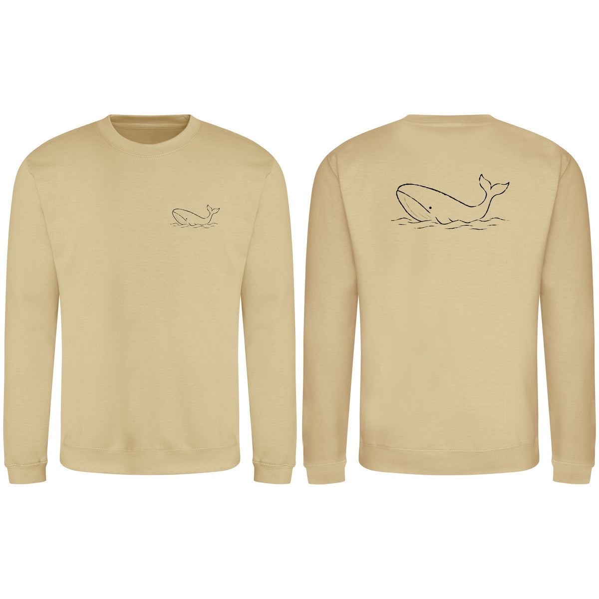 Drifting Whale Adult Sweatshirt - Wild Lines Desert Sand colour variant image