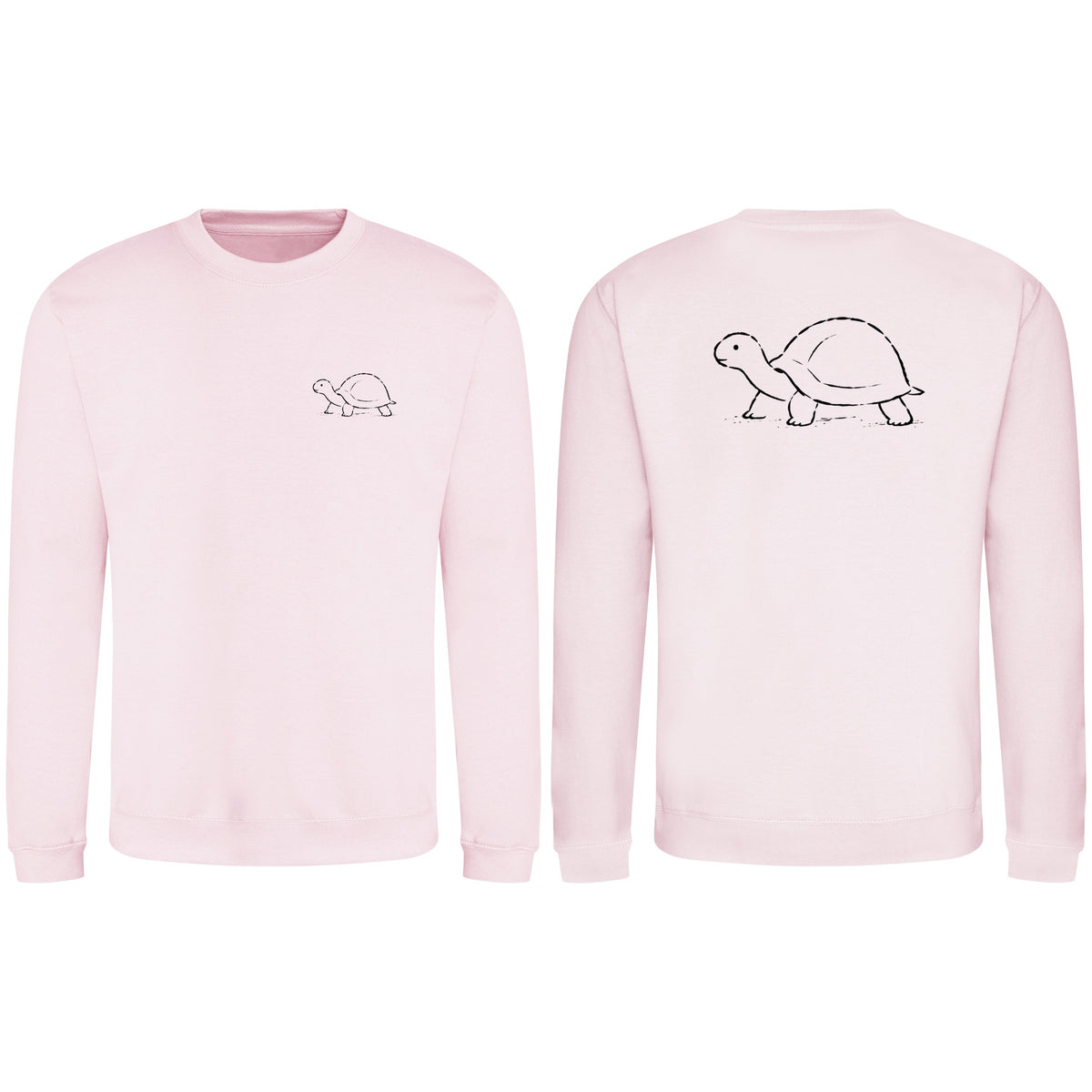 Steady Tortoise Adult Sweatshirt - Wild Lines Baby Pink colour variant image