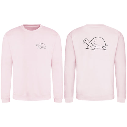 Steady Tortoise Adult Sweatshirt - Wild Lines Baby Pink colour variant image