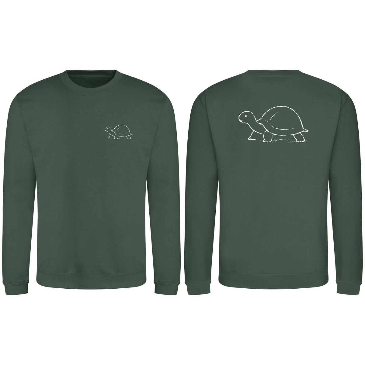 Steady Tortoise Adult Sweatshirt - Wild Lines Bottle Green colour variant image