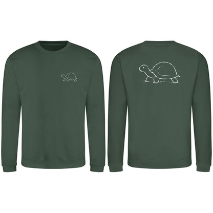Steady Tortoise Adult Sweatshirt - Wild Lines Bottle Green colour variant image