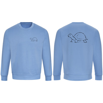 Steady Tortoise Adult Sweatshirt - Wild Lines Cornflower Blue colour variant image