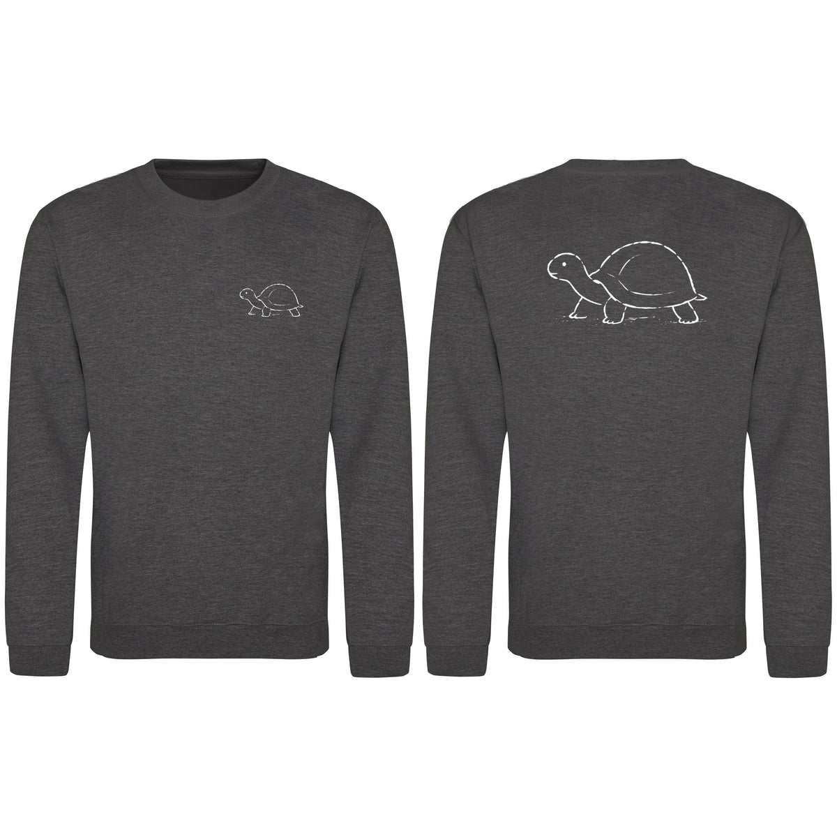 Steady Tortoise Adult Sweatshirt - Wild Lines Charcoal colour variant image
