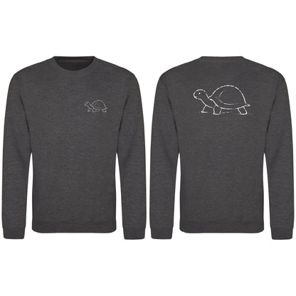 Steady Tortoise Adult Sweatshirt - Wild Lines Charcoal colour variant image