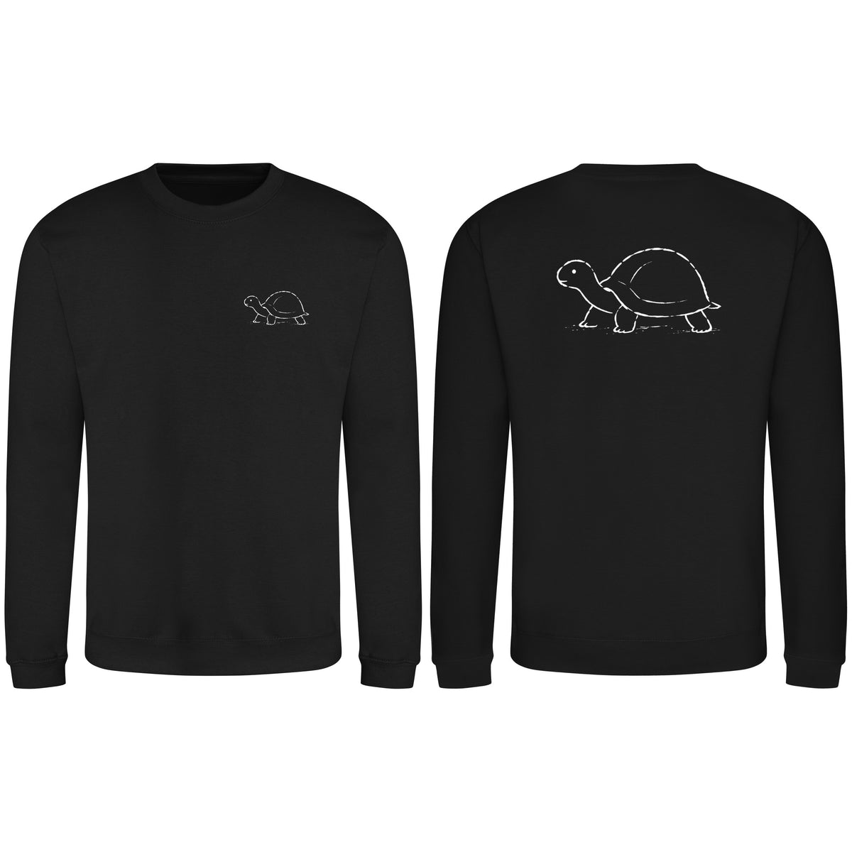 Steady Tortoise Adult Sweatshirt - Wild Lines Deep Black colour variant image
