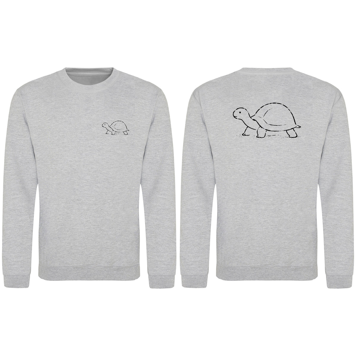 Steady Tortoise Adult Sweatshirt - Wild Lines Heather Grey colour variant image
