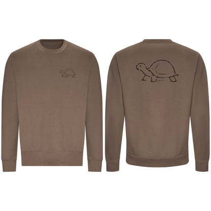 Steady Tortoise Adult Sweatshirt - Wild Lines Mocha Brown colour variant image