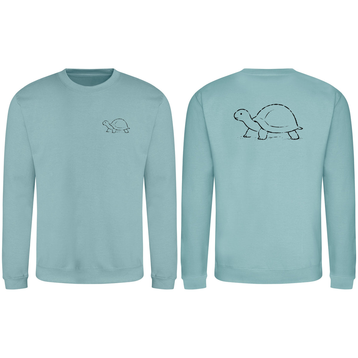 Steady Tortoise Adult Sweatshirt - Wild Lines Seafoam colour variant image