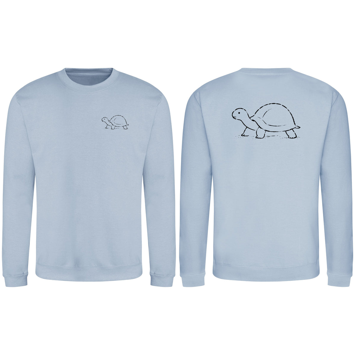 Steady Tortoise Adult Sweatshirt - Wild Lines Sky Blue colour variant image