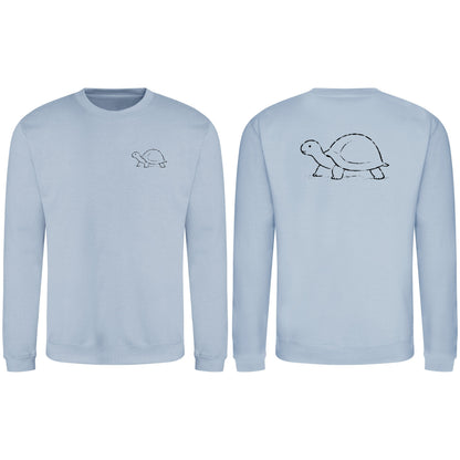 Steady Tortoise Adult Sweatshirt - Wild Lines Sky Blue colour variant image