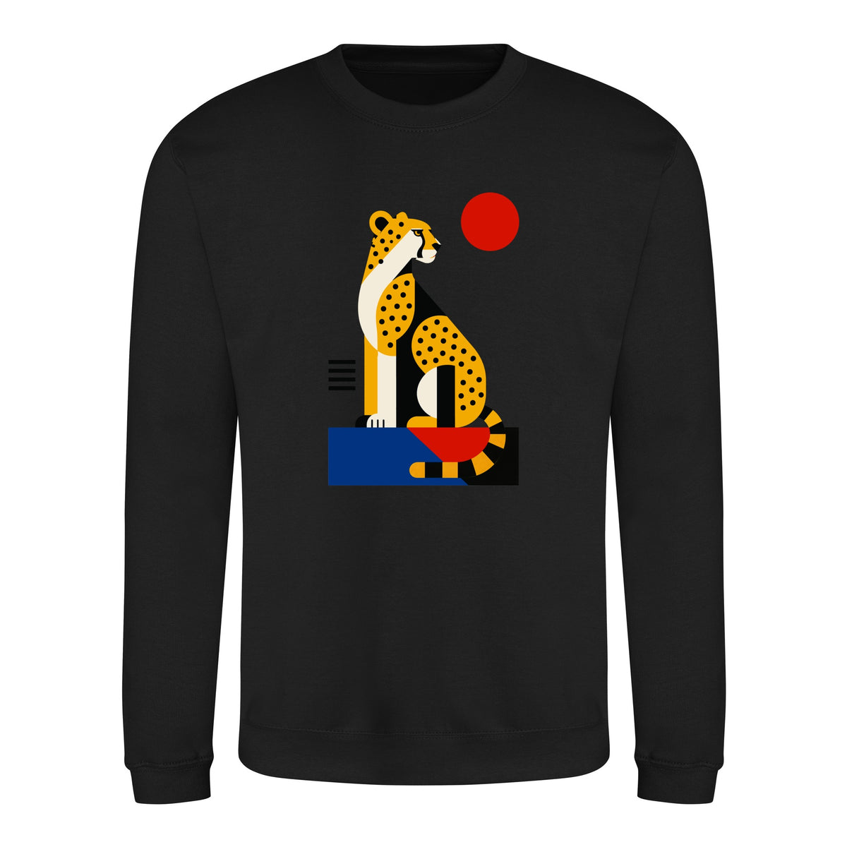 Poised Cheetah Adult Sweatshirt - Modern Menagerie Deep Black colour variant image