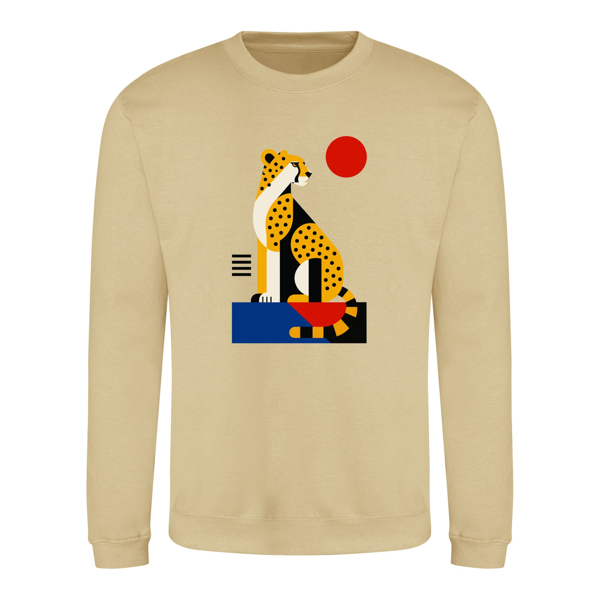 Poised Cheetah Adult Sweatshirt - Modern Menagerie Desert Sand colour variant image