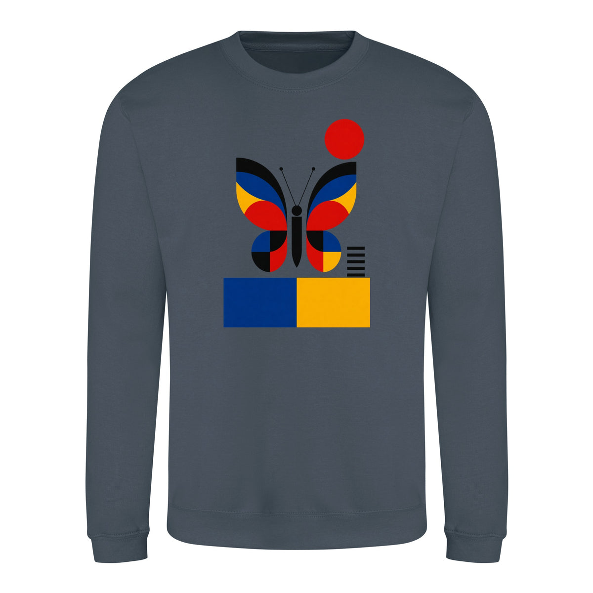 Butterfly in Balance Adult Sweatshirt - Modern Menagerie Airforce Blue colour variant image