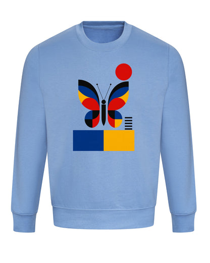 Butterfly in Balance Adult Sweatshirt - Modern Menagerie Cornflower Blue colour variant image