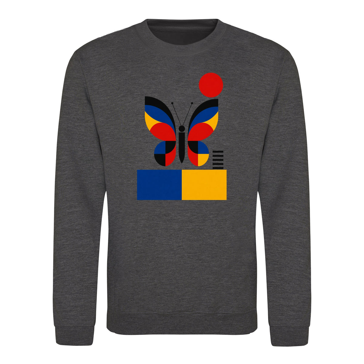 Butterfly in Balance Adult Sweatshirt - Modern Menagerie Charcoal colour variant image