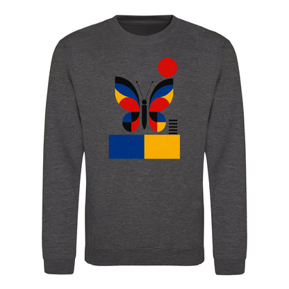 Butterfly in Balance Adult Sweatshirt - Modern Menagerie Charcoal colour variant image