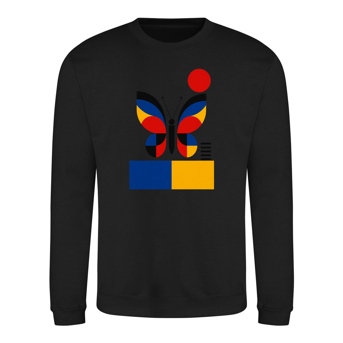 Butterfly in Balance Adult Sweatshirt - Modern Menagerie Deep Black colour variant image