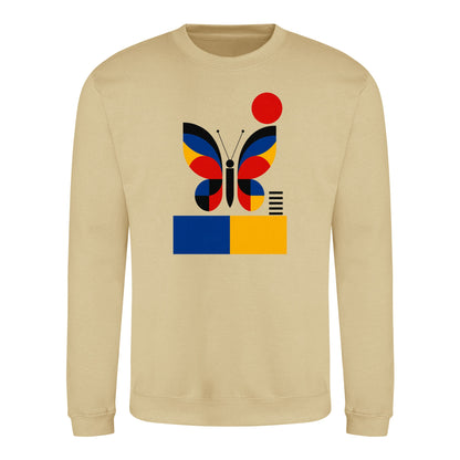 Butterfly in Balance Adult Sweatshirt - Modern Menagerie Desert Sand colour variant image