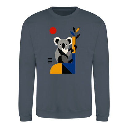 Climbing Koala Adult Sweatshirt - Modern Menagerie Airforce Blue colour variant image