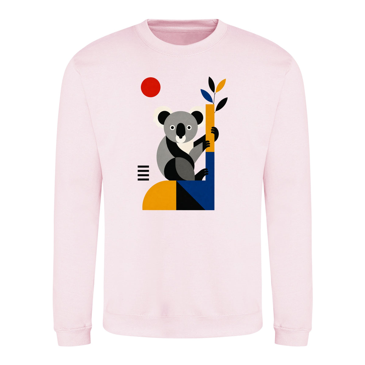 Climbing Koala Adult Sweatshirt - Modern Menagerie Baby Pink colour variant image