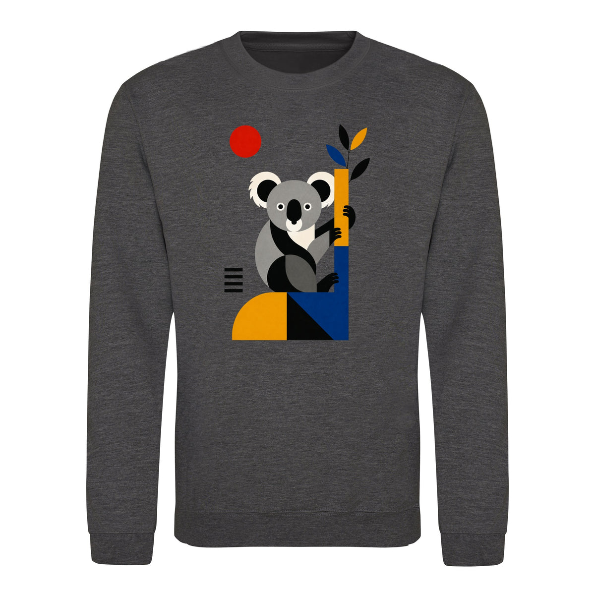 Climbing Koala Adult Sweatshirt - Modern Menagerie Charcoal colour variant image