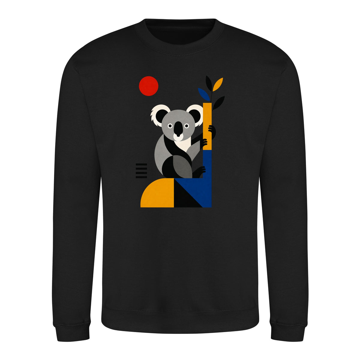 Climbing Koala Adult Sweatshirt - Modern Menagerie Deep Black colour variant image
