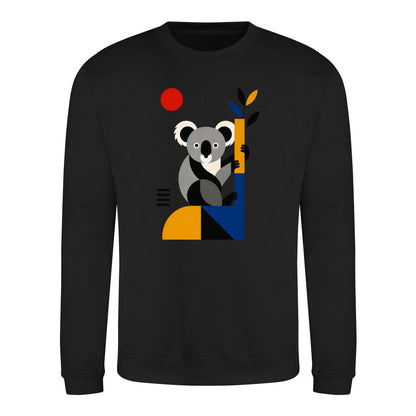 Climbing Koala Adult Sweatshirt - Modern Menagerie Deep Black colour variant image