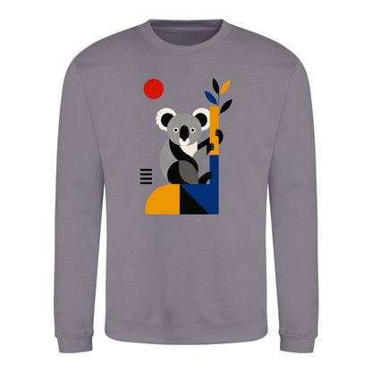 Climbing Koala Adult Sweatshirt - Modern Menagerie Dusty Lilac colour variant image