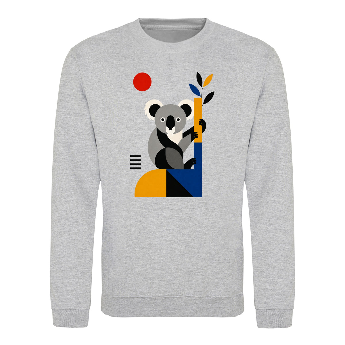 Climbing Koala Adult Sweatshirt - Modern Menagerie Heather Grey colour variant image