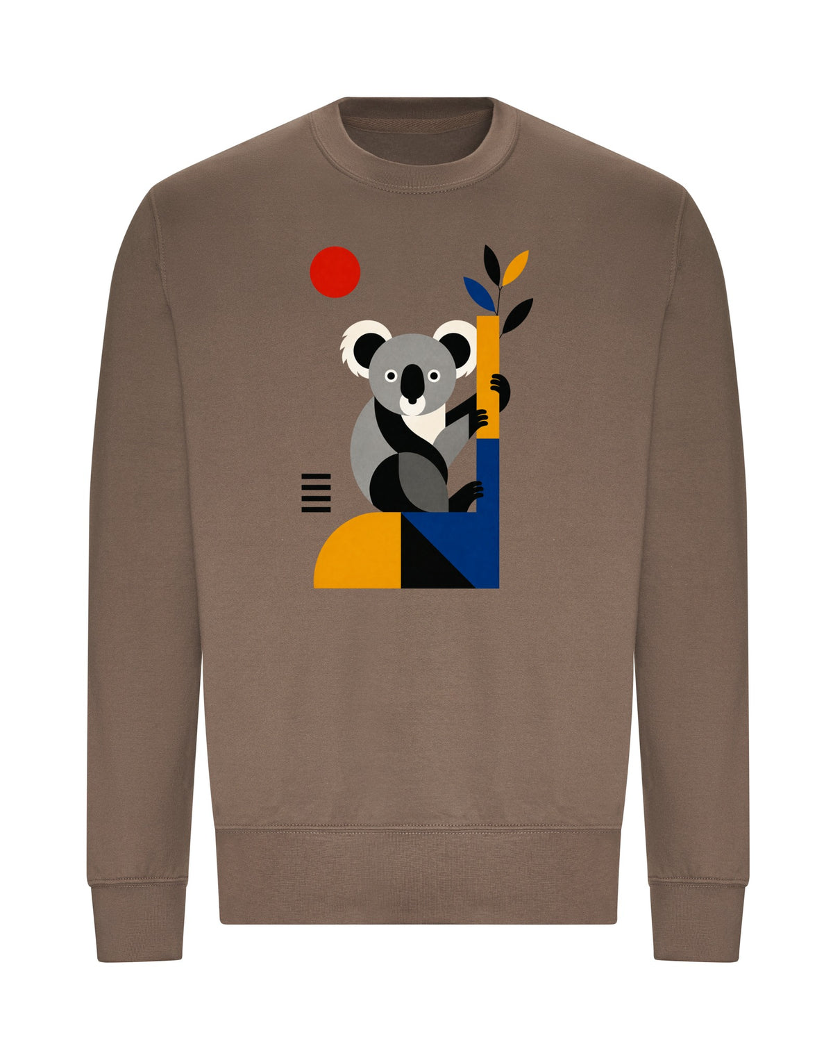 Climbing Koala Adult Sweatshirt - Modern Menagerie Mocha Brown colour variant image