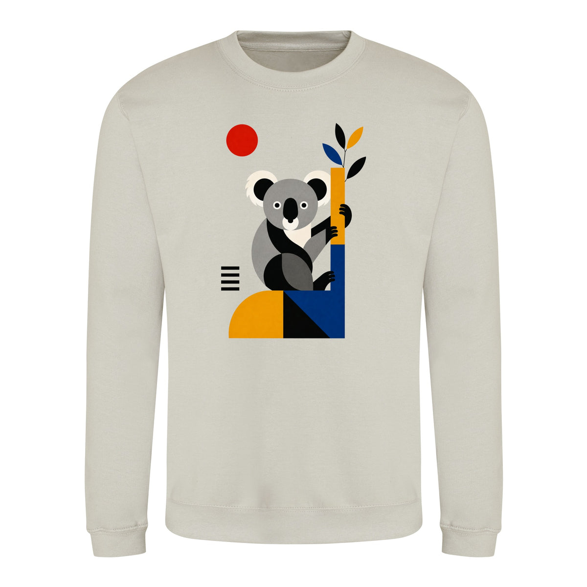 Climbing Koala Adult Sweatshirt - Modern Menagerie Natural Stone colour variant image