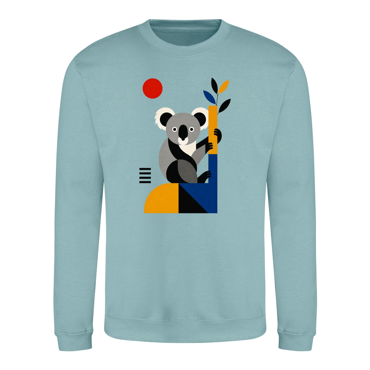Climbing Koala Adult Sweatshirt - Modern Menagerie Seafoam colour variant image