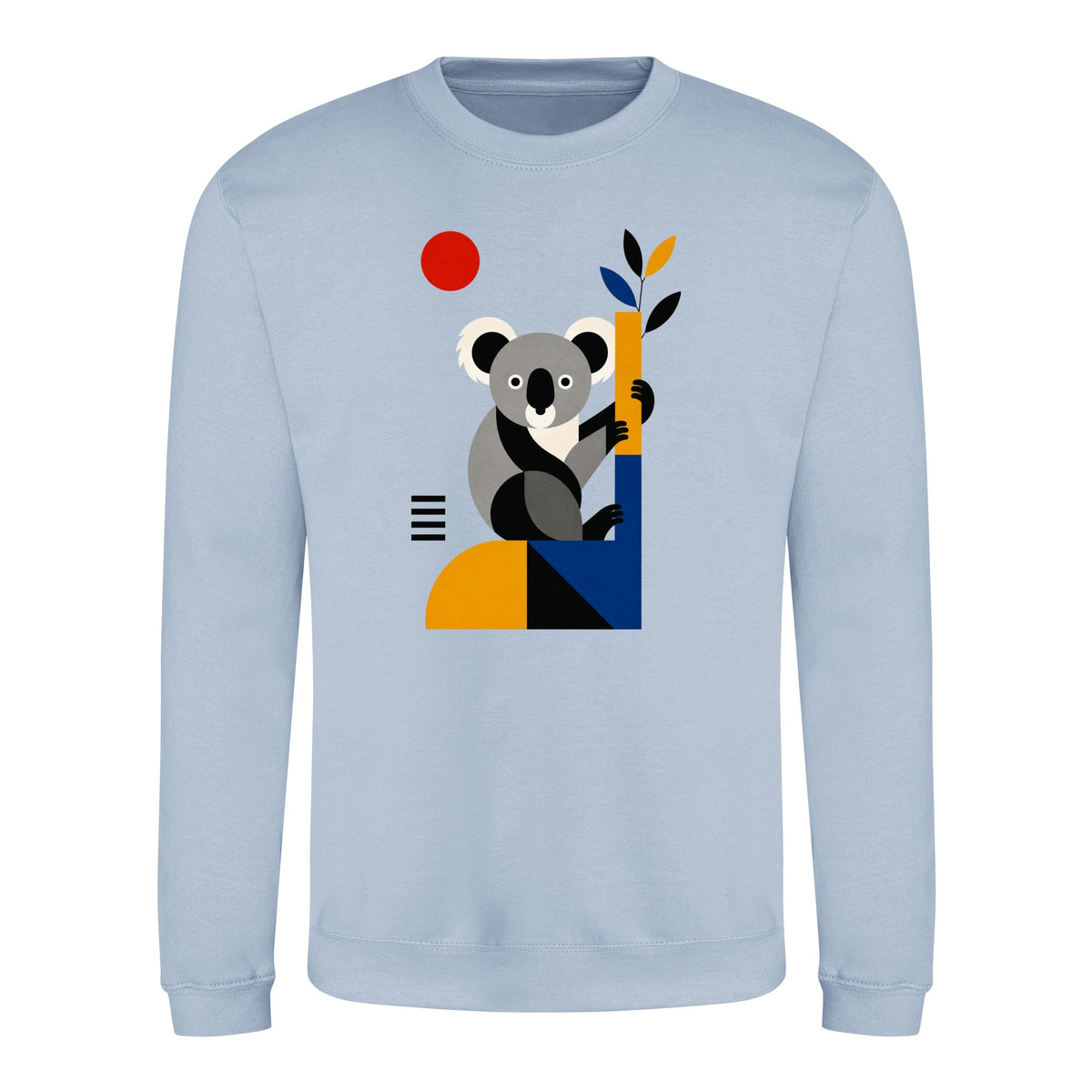 Climbing Koala Adult Sweatshirt - Modern Menagerie Sky Blue colour variant image