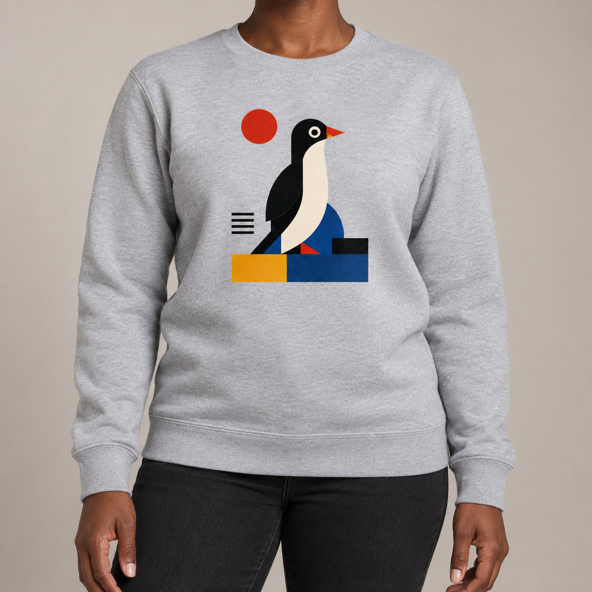 Penguin Profile Adult Sweatshirt - Modern Menagerie lead image