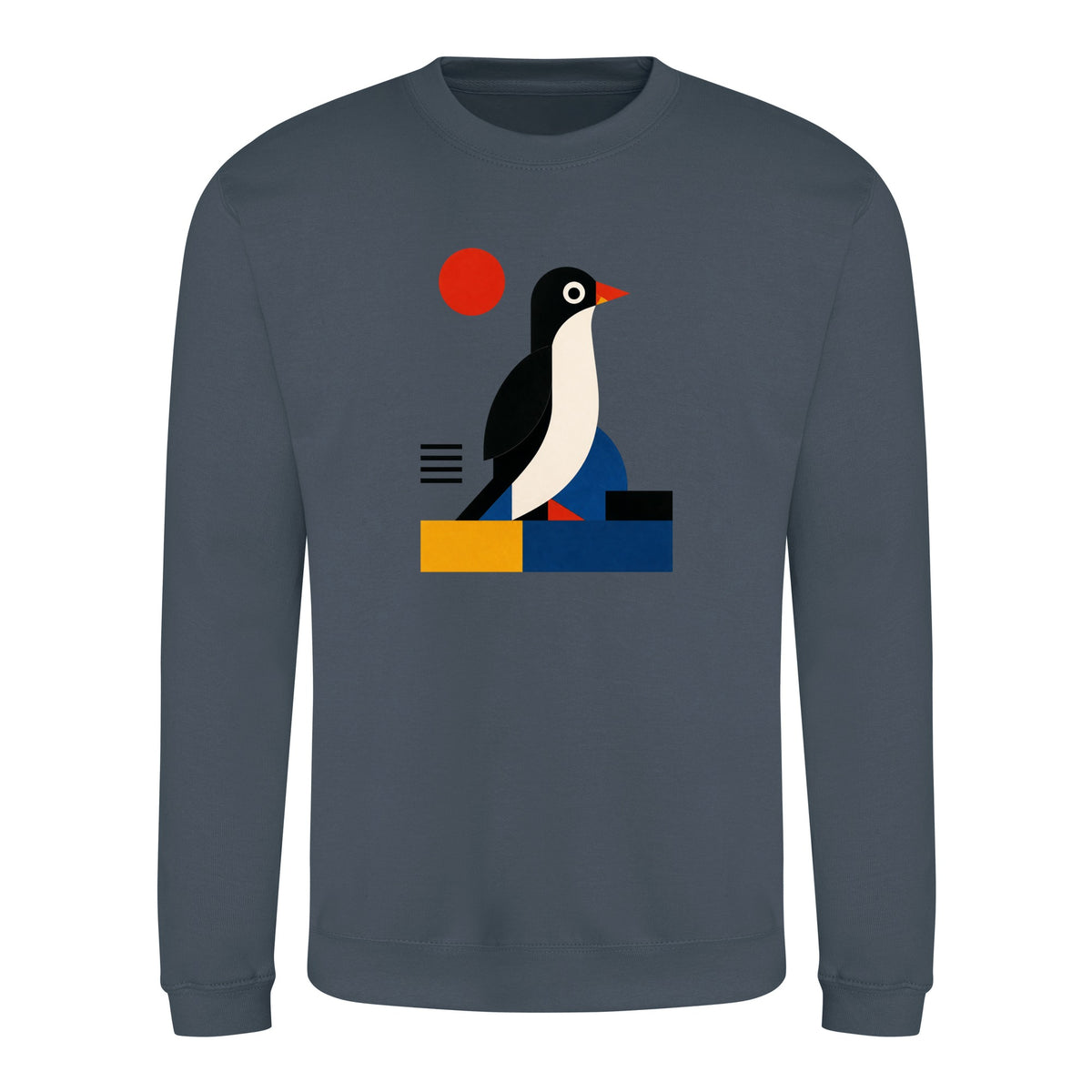 Penguin Profile Adult Sweatshirt - Modern Menagerie Airforce Blue colour variant image