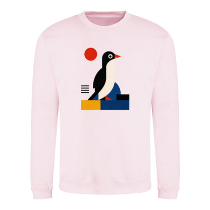 Penguin Profile Adult Sweatshirt - Modern Menagerie Baby Pink colour variant image