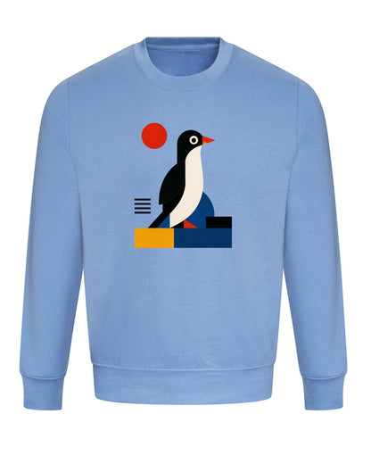 Penguin Profile Adult Sweatshirt - Modern Menagerie Cornflower Blue colour variant image