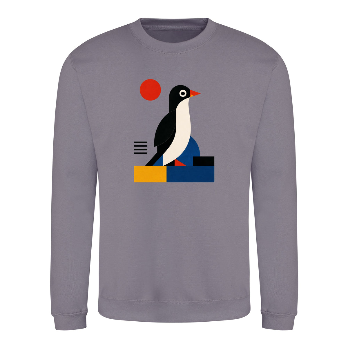 Penguin Profile Adult Sweatshirt - Modern Menagerie Dusty Lilac colour variant image