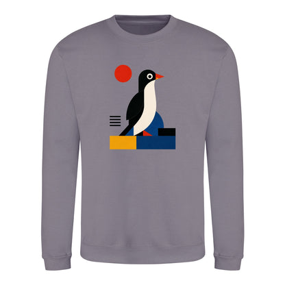 Penguin Profile Adult Sweatshirt - Modern Menagerie Dusty Lilac colour variant image