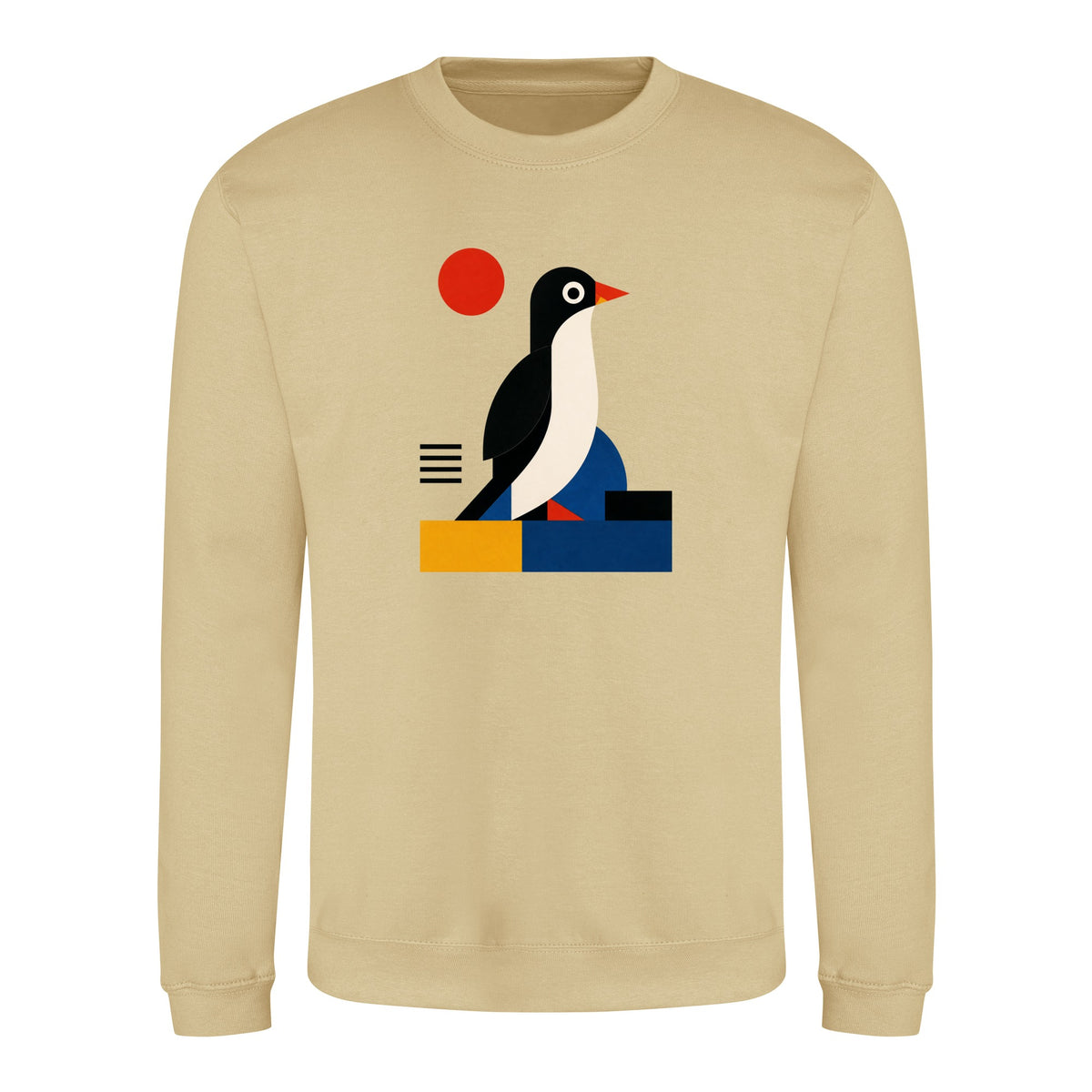 Penguin Profile Adult Sweatshirt - Modern Menagerie Desert Sand colour variant image