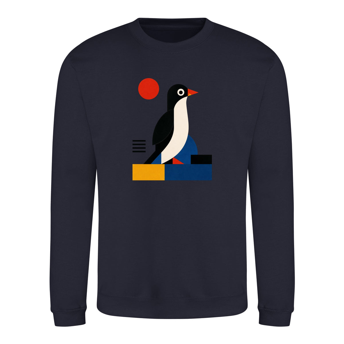 Penguin Profile Adult Sweatshirt - Modern Menagerie French Navy colour variant image