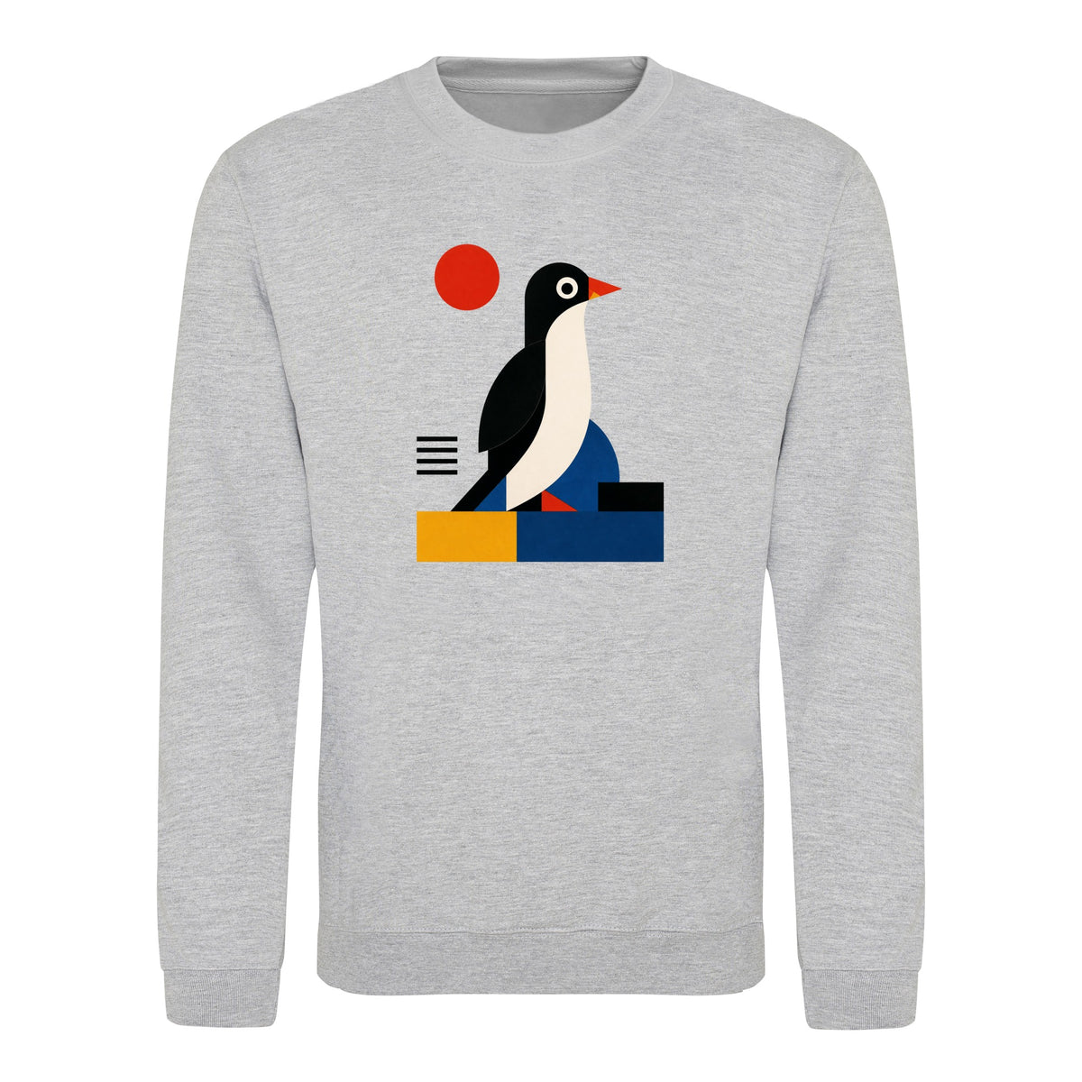 Penguin Profile Adult Sweatshirt - Modern Menagerie Heather Grey colour variant image