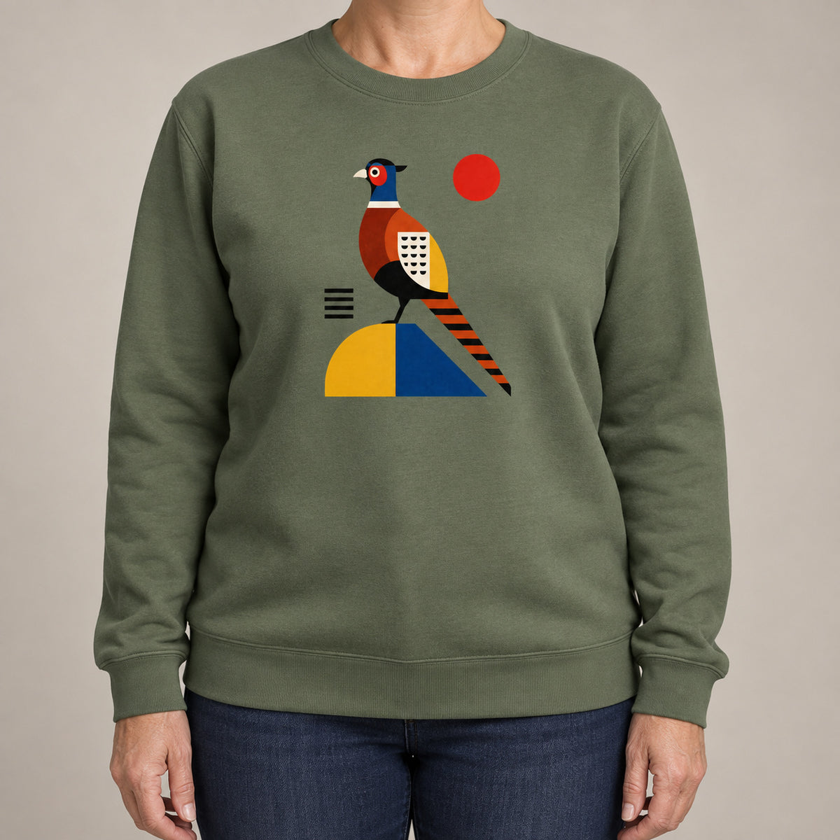 Pheasant in Form Adult Sweatshirt - Modern Menagerie lead image