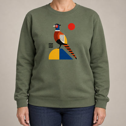 Pheasant in Form Adult Sweatshirt - Modern Menagerie lead image
