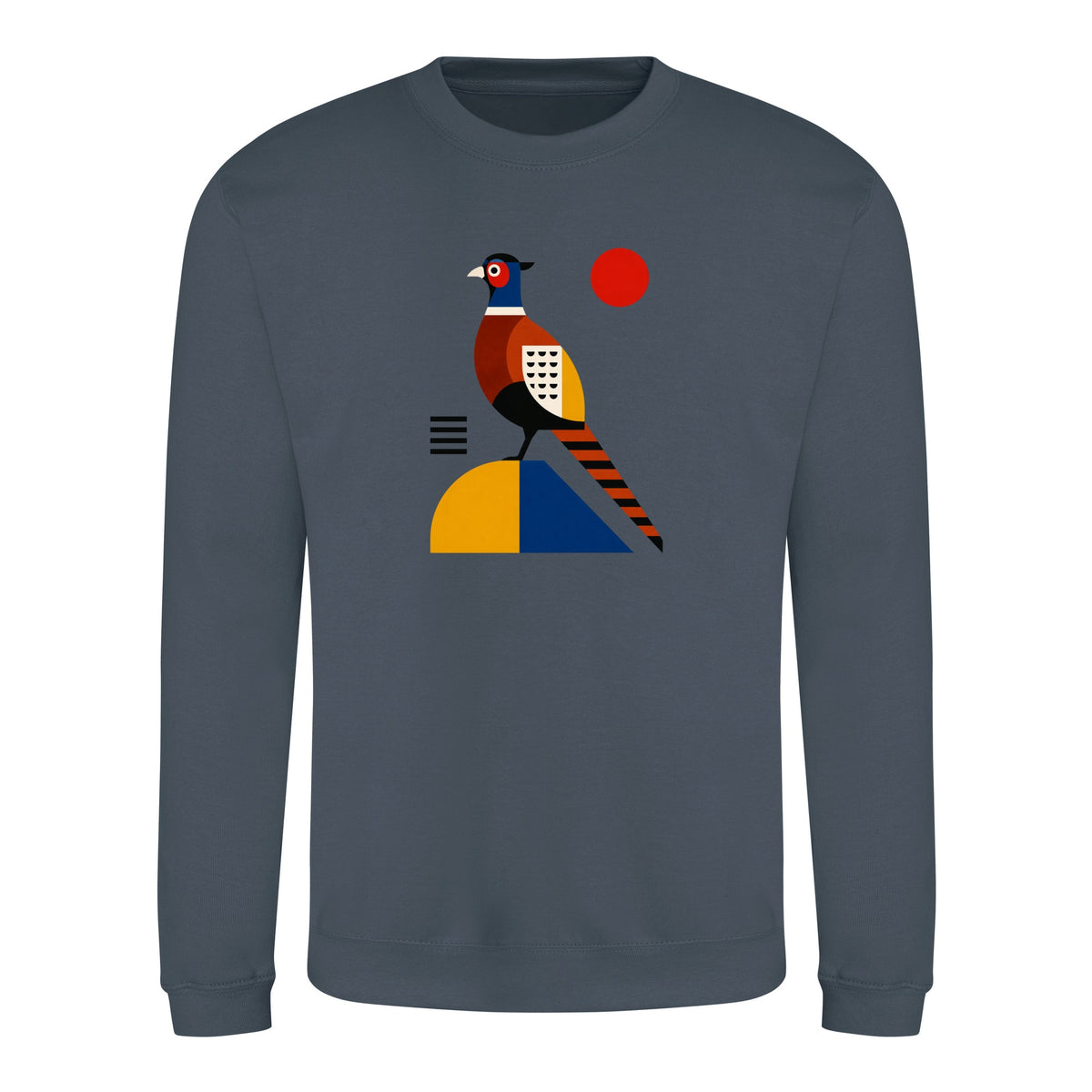 Pheasant in Form Adult Sweatshirt - Modern Menagerie Airforce Blue colour variant image