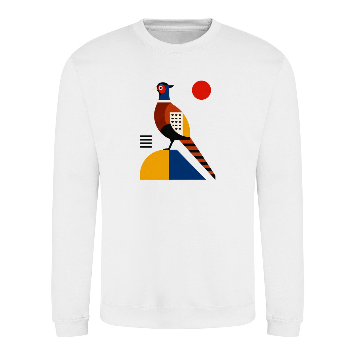 Pheasant in Form Adult Sweatshirt - Modern Menagerie Arctic White colour variant image