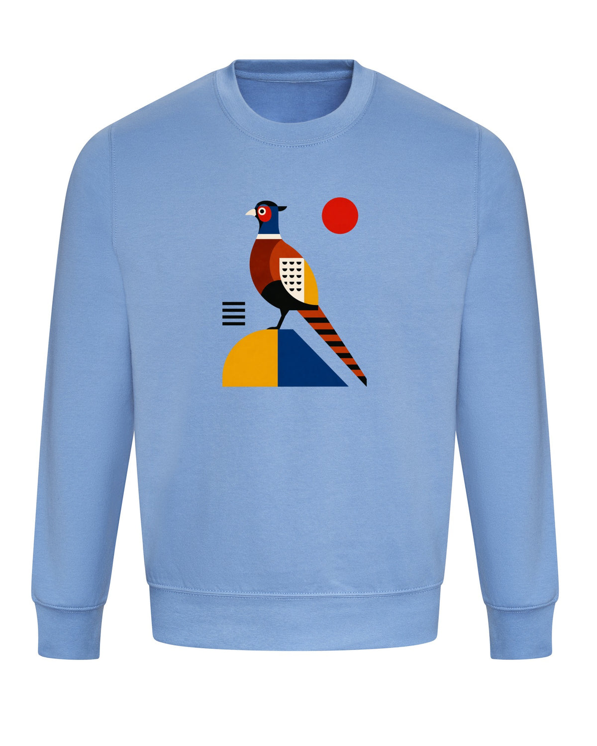 Pheasant in Form Adult Sweatshirt - Modern Menagerie Cornflower Blue colour variant image
